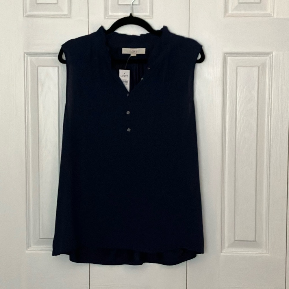 Navy Sleeveless Top